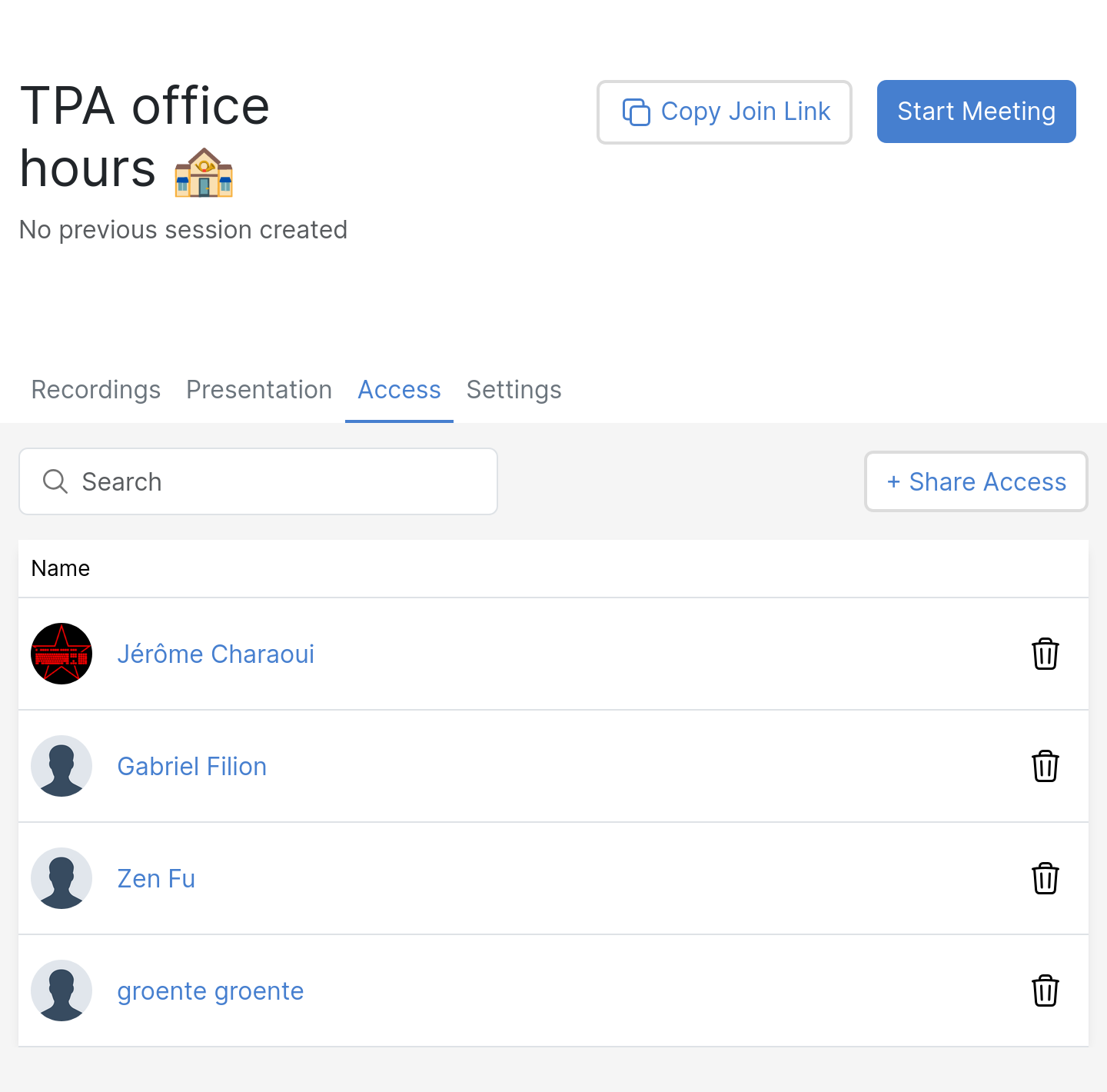 Office hours access screenshot